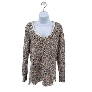 We The Free Multi-Color Sweater Knit Cotton Blend WMNS S/M Crew Neck Long Sleeve